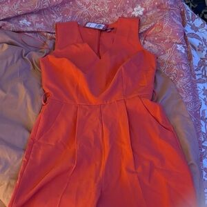 Vince Camuto Orange Wide Leg Jumpsuit